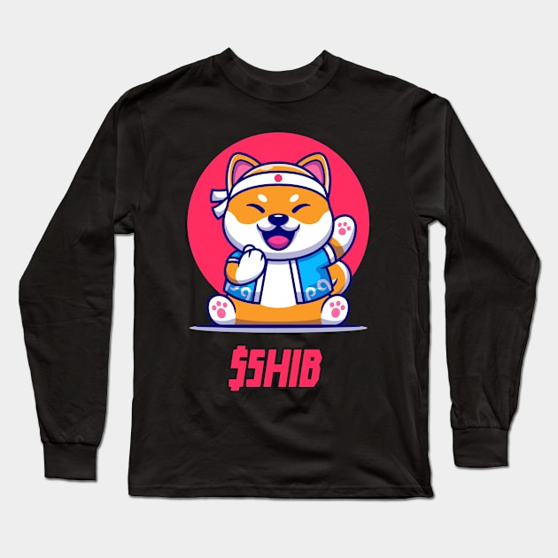 Shiba Inu - $SHIB Fans - Crypto Long Sleeve T-Shirt by info@dopositive.co.uk